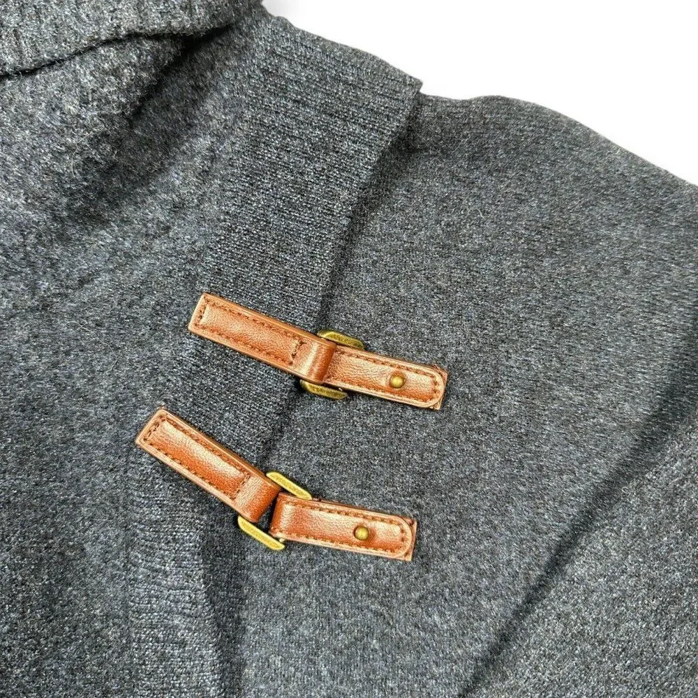 Ellen Tracy Sweater‎ Size S 100% Extra Fine Merino Wool Blue Turtle Neck
